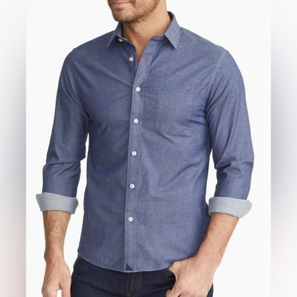 Calvin Klein blue button down casual dress shirt size XL